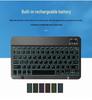 Wireless Bluetooth Keyboard with Colorful Backlight for Mobile Phones and Tablets, Compatible with 7-10 Inch Devices, Luminous Russian Layout