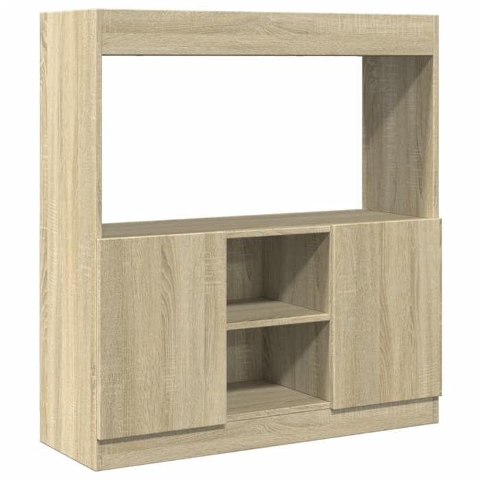 VidaXL Highboard Sonoma Oak 92x33x100 Cm Engineered Wood, Bookcase, Modern Bookcase, Bookshelf 855126