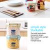Pink 3pcs PP Storage Jars Set Airtight Clear Containers for Fridge Pantry Cereal Grain 600 800 1000ml