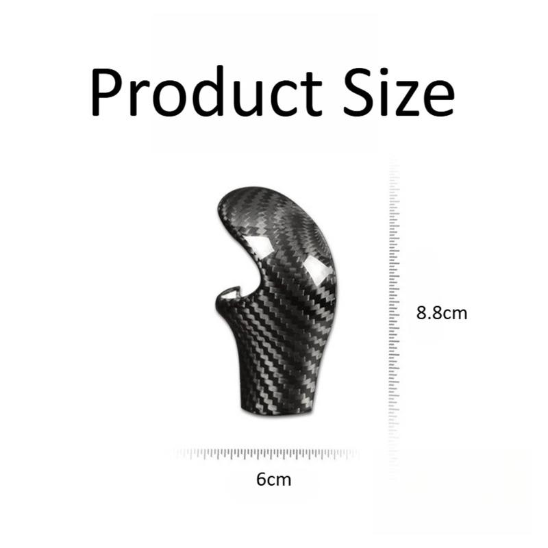 For MINI R Series Real Carbon Fiber Gear Shift Knob Head Cover Trim Panel Sticker Car Interior Mouldings Styling Accessories Kit