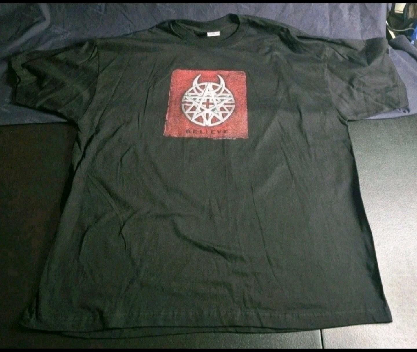 DISTURBED BELIEVE 2002 Tour T Shirt Black XXL Rock Band Metal Vintage Tee Unisex T-Shirt XXXXL