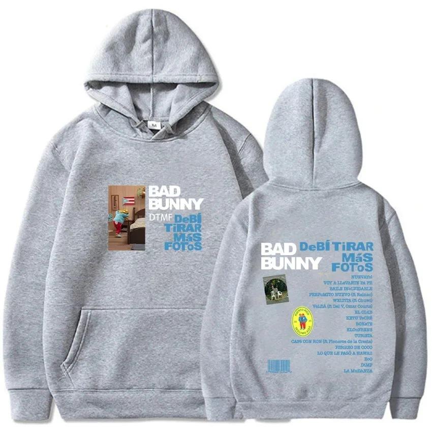 Bad Bunny Album DTMF Loose Hoodie with Fashionable Print Autumn/winter Long-sleeved Men Hoodie Fashionable, Warm and Comfortable