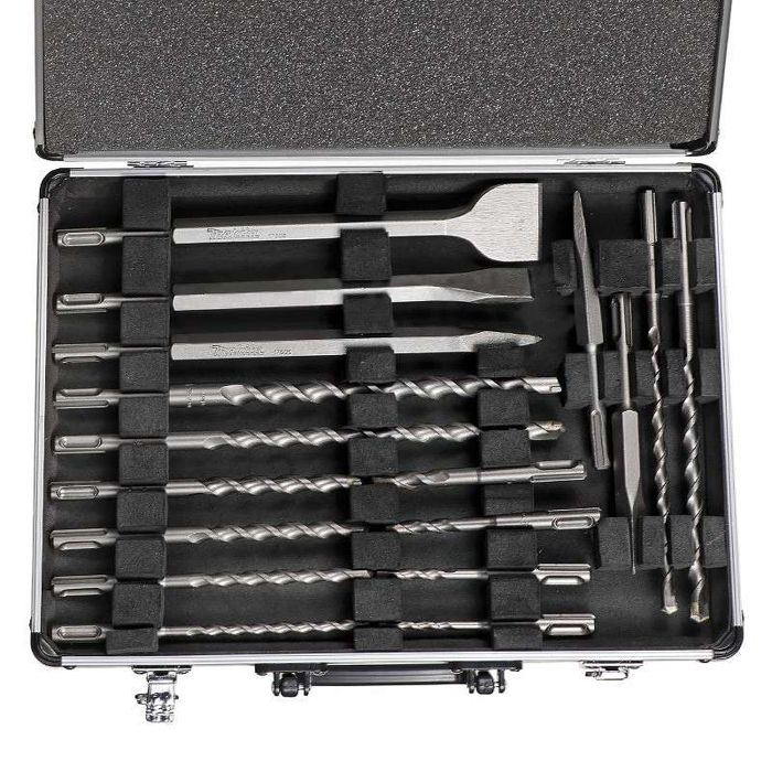 MAKITA Coffret de 5 burins et 12 forets SDS plus