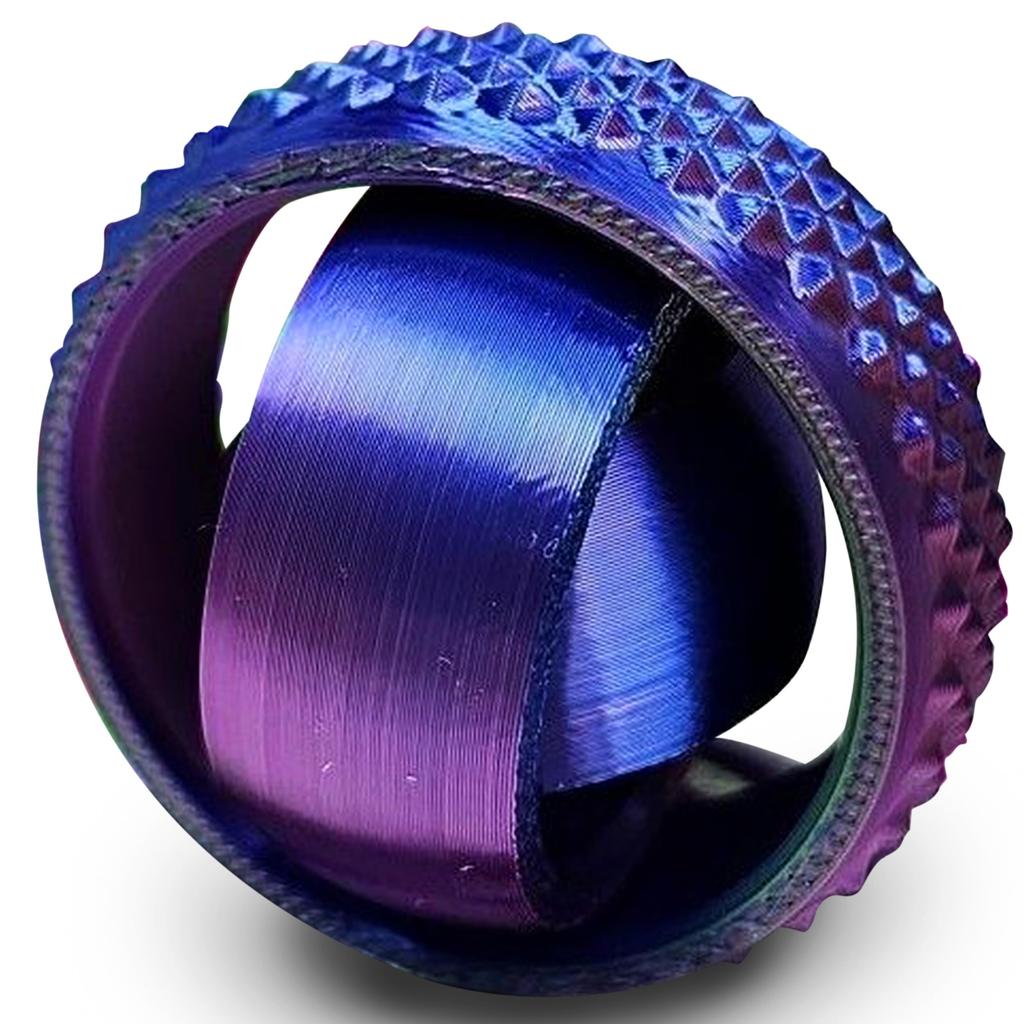 Non-Toxic New 3D Printed Rotating Ball Toy O-Shaped Universal Fingertip Gyroscope Gravity Rotation Anxiety Relief Decompression Cool Toy