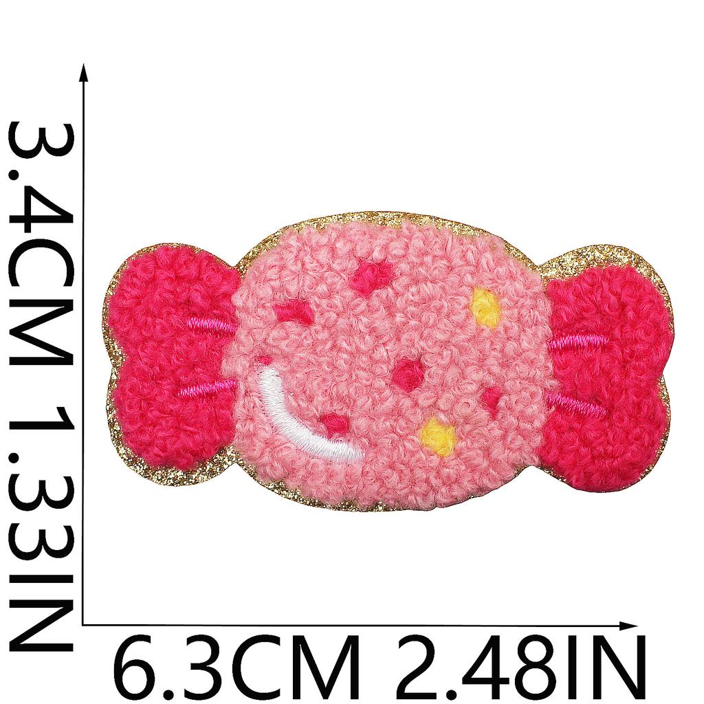 Sweet Candy Embroidery Cloth Sticker Lollipop Chapter Boy Clothes Bag Decoration Carrot Fudge Patch Sticker Ironing