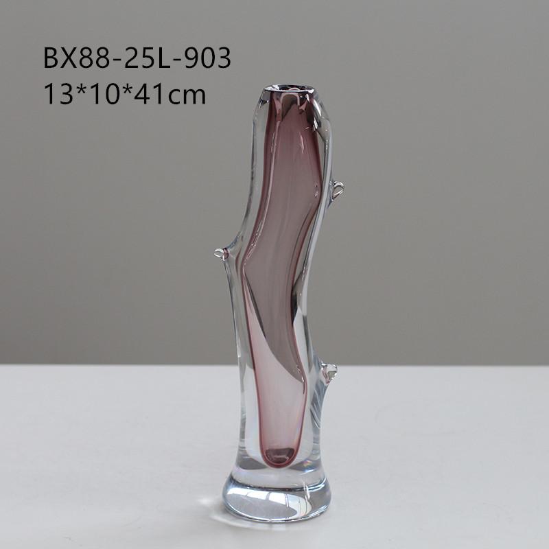 Glass Vase Transparent Branch Fork Shape Thick Straight Glass Bottle Flower Vase Floral Arrangement Accessories Terrarium