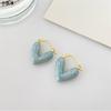 Ladies' Heart-Shaped Stud Earrings With Elegant Design