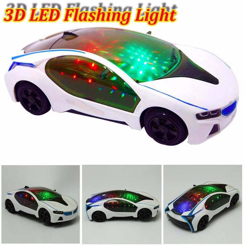 LED Music 3D Flashing Light Music Supercar Style Toy Car Children Vehicle Toy Kid Boy