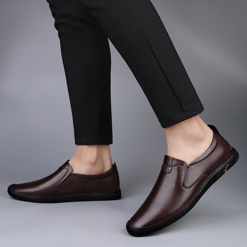 Men  Real Leather Shoes Fashion Men Boat Shoes Brand Men Casual Leather Shoes Male Flat Shoes Business Formal Shoes