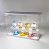 LED-Downlight Acryl-Sammlerkoffer, 2 Ebenen, Schwarz, Kapselspielzeug-Figur Aufleuchtendes Display, 3-Farben-Schaltung