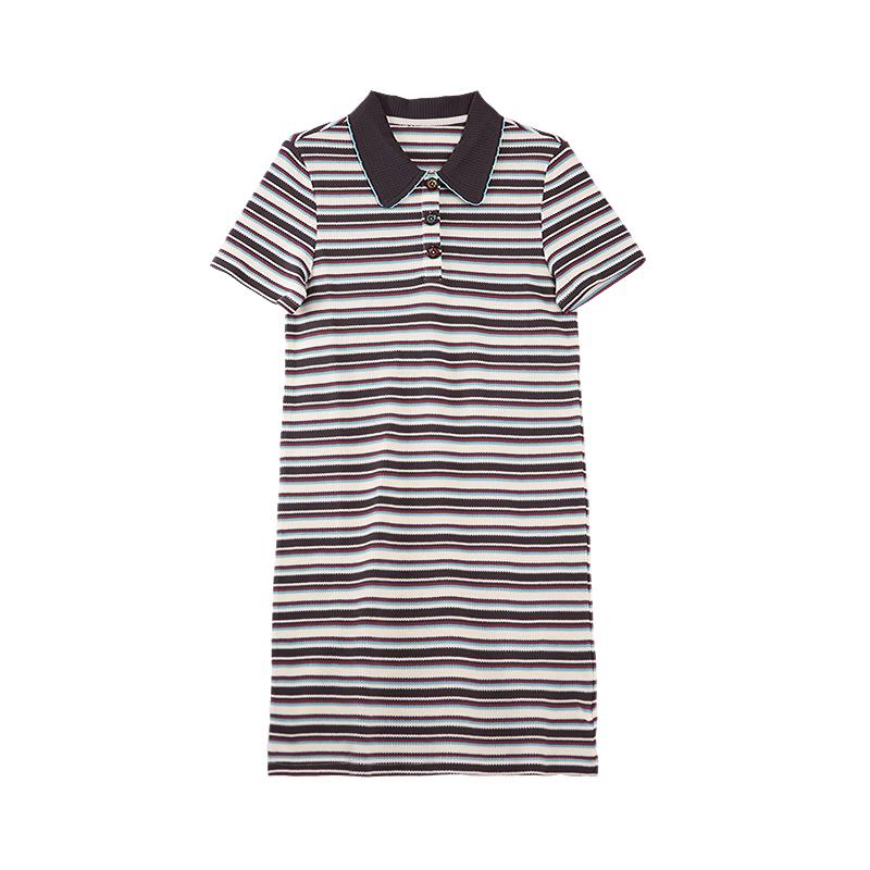 

Betu Women s 2026 S/S Striped Cotton Polo Short Dress L