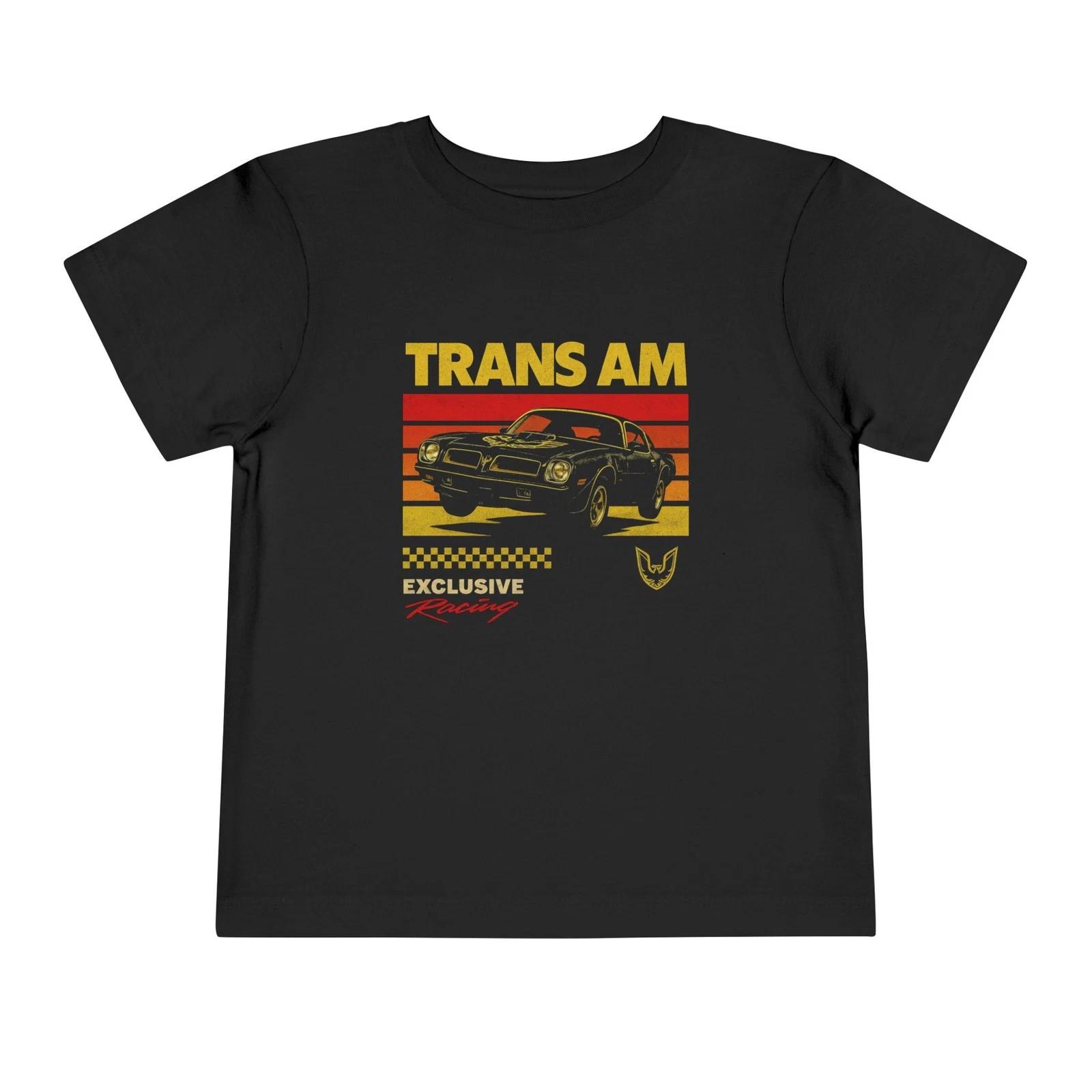1976 Trans Am Toddler T-Shirt – Retro Black Muscle Car Racing Design XS