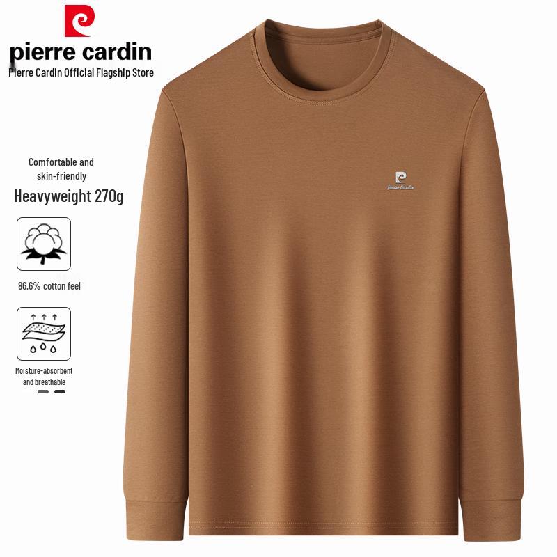 Pierre Cardin Men s Heavyweight Anti-Wrinkle Long-Sleeve Polo T-Shirt L