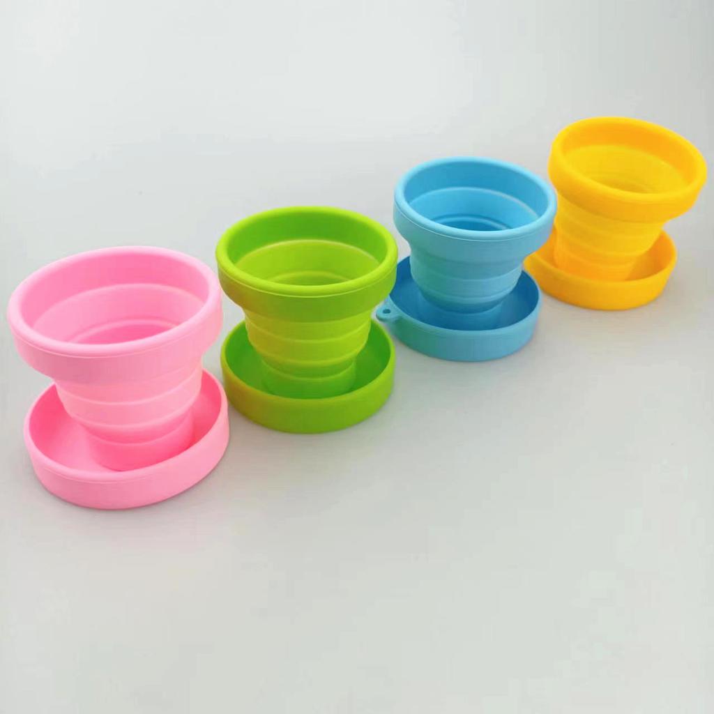 Household Silicone Folding Water Cup Outdoor Travel Silicone Gargle Cup Retractable Mini Cup Portable Compression Folding Cup