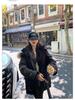 2025 Women's Winter Down Coat with Big Fur Collar - American Style Thickened Cotton-Padded Parka for Couples