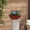 Garden Planter Set 5 Pcs Rustic Finish 35 X 35 X 15 Cm Weatherproof Steel