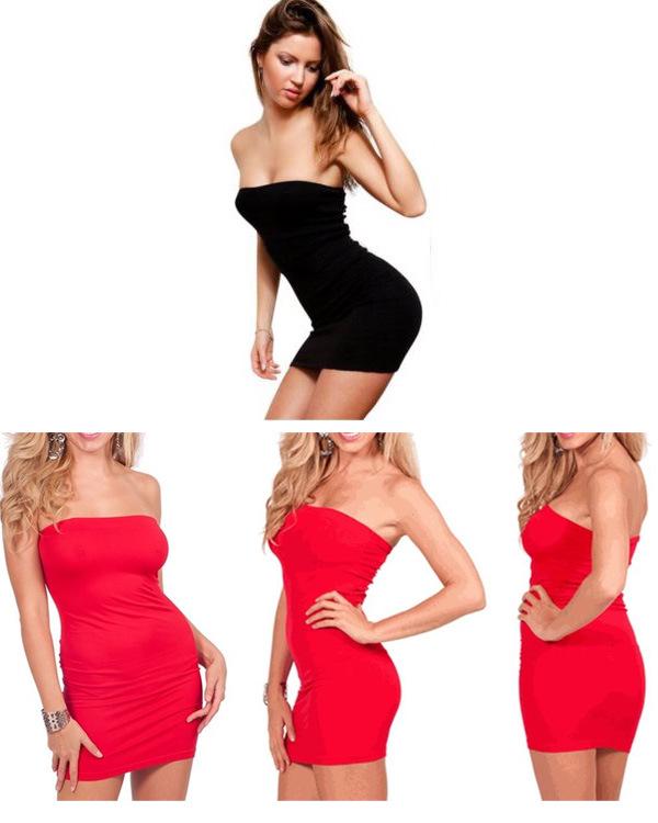 2024 Summer Sexy Stretchy Strapless Mini Club Dress