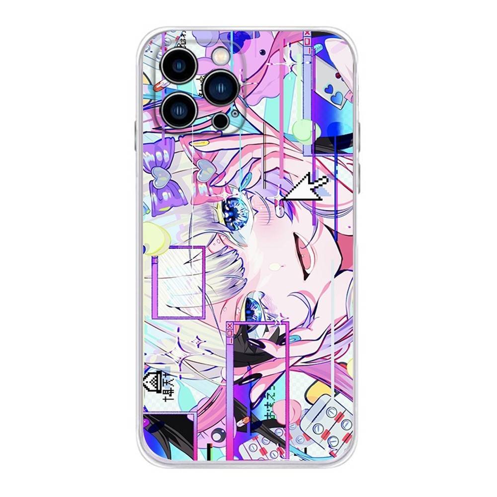 

NEEDY GIRL OVERDOSE Phone Case For iPhone 17 16,15,14,13,12,11 Plus,Pro,Max,XR,Plus,E,Mini Transparent Soft Cover iPhone12