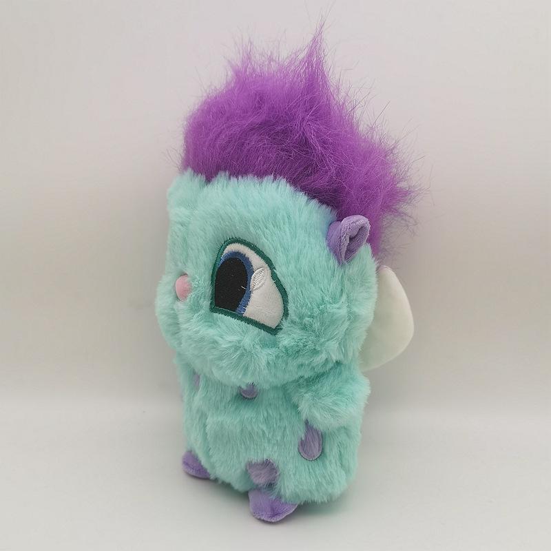 Barbie Fairytopia Bibble Plush Toy Cute Elina's Pet Bibble Soft Stuffed Doll with Purple Hair Turquoise Fur for Fan Kids Birthday Gift Home Decoration