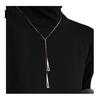 Triangle Pendant Necklace Women Y-Drop Lariat Elegant Sweater Adjustable Fade-resistant Geometric Gift for Wife Girlfriend Daily Wear Jewelry Stylish