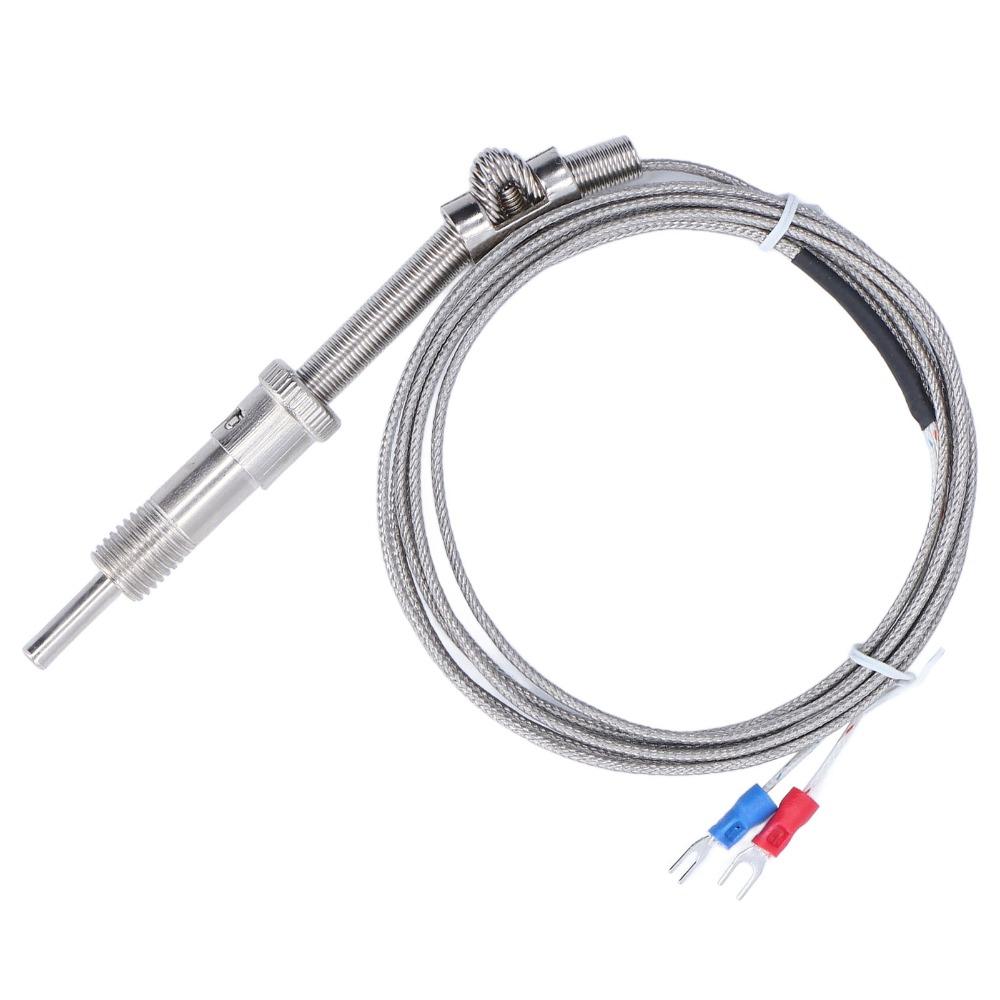 Compression Spring Temperature Sensor Shielded Wire Temp Measuring Probe Industrial Temperature