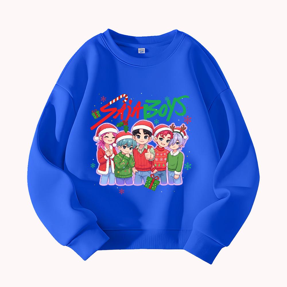 HUNTRX Devil Hunter Weihnachten Kinder Rundhals-Sweatshirt mit Rumi, Mira, Zoey Design für festlichen Spaß