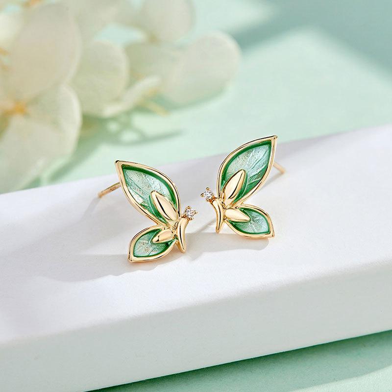 Retro Ruyi Tassel Fan-shaped Stud Earrings - Chinese Style