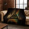 Egyptian Mythological mural pictograph Flannel Blanket Soft Warm Blanket Throw Blanket for Bedroom Living Room Bed Travel Picnic
