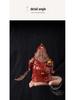 Guan Gong Martial Saint Statue: Ceramic Guan Yu Ornament for Tea Room, Living Room, or Study Decor.