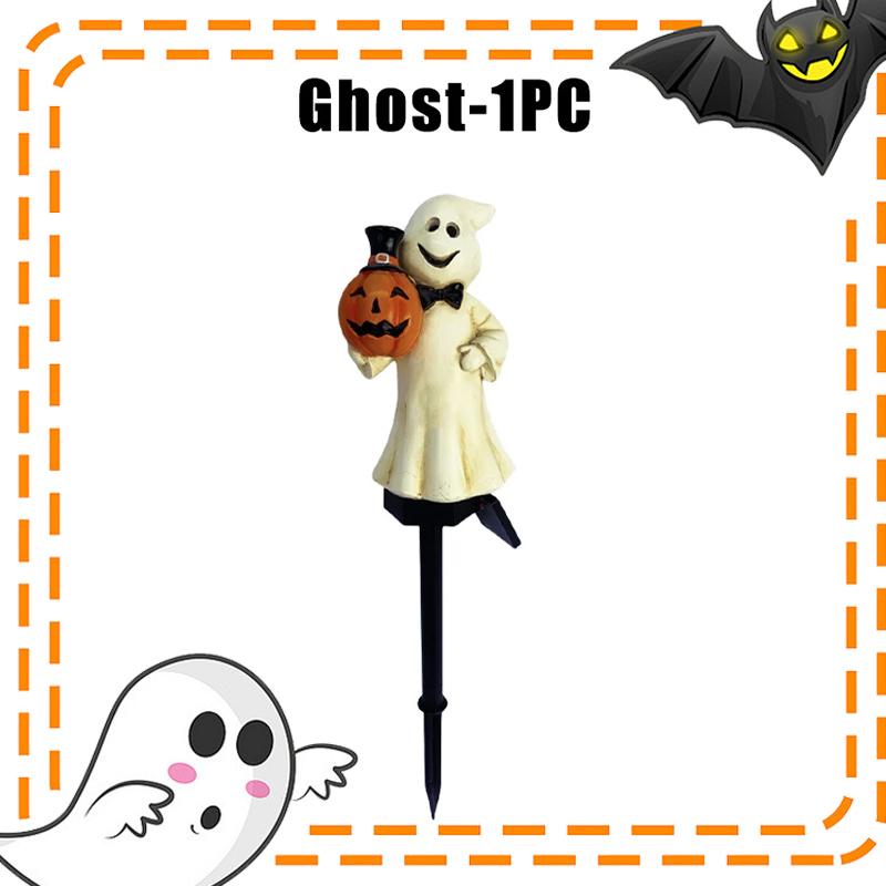 

Solar Powered Halloween Ghost Stake Lights Outdoor Waterproof Spooky Auto On Off Garden Yard Scary Pathway Decorations