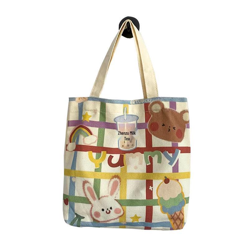 Anime Canvas Tote Bag - Fresh Casual Japanese Bento Style