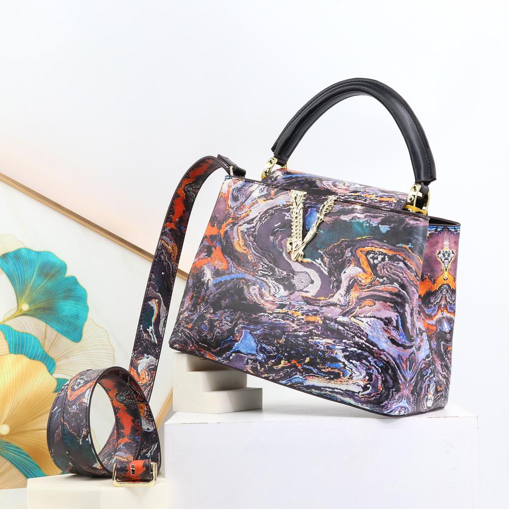 Women'S Bag Handheld Crossbody Printed Bag Women'S Bag Bucket Bag Hand Carry Tide