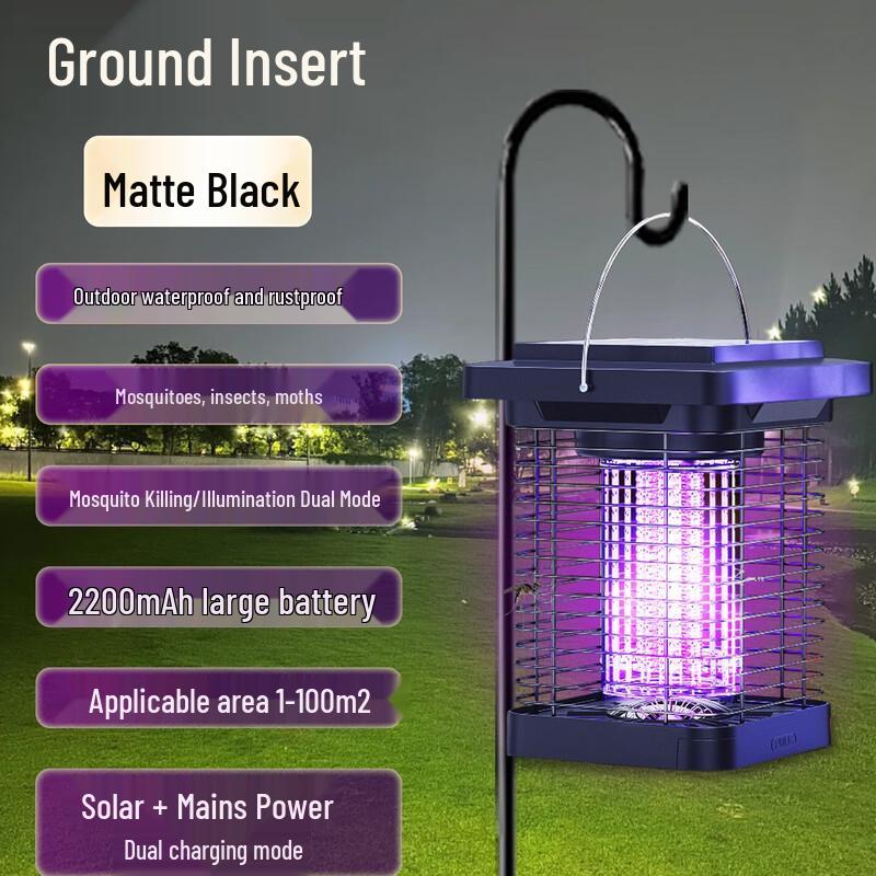 

Outdoor Solar USB Rechargeable Insect Killer Lamp