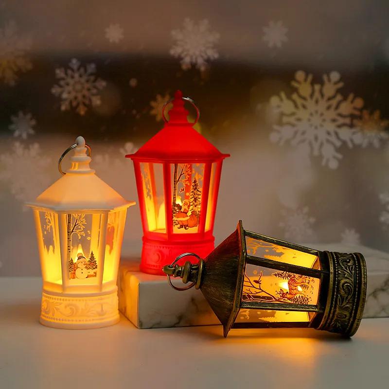 1/3PCS Christmas LED Candlestick Lamp Little Night Lamp Old Man Snowman Christmas Tree Ornaments Hanging New Year Navidad Christmas2024