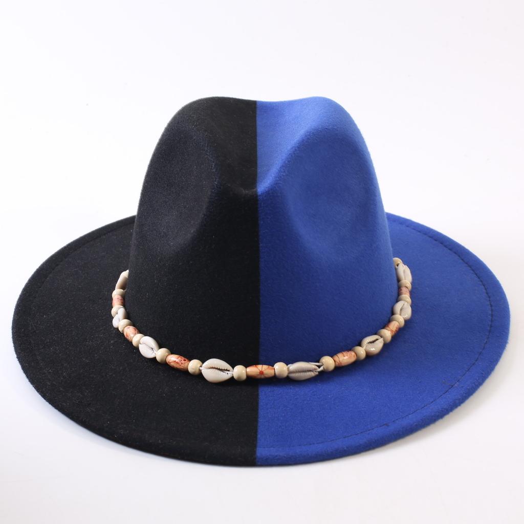 Popular European and American Classic Double-color Wide-brimmed Top Hat Men's and Women's Fashion OL Style Cowboy Hat Jazz Hat