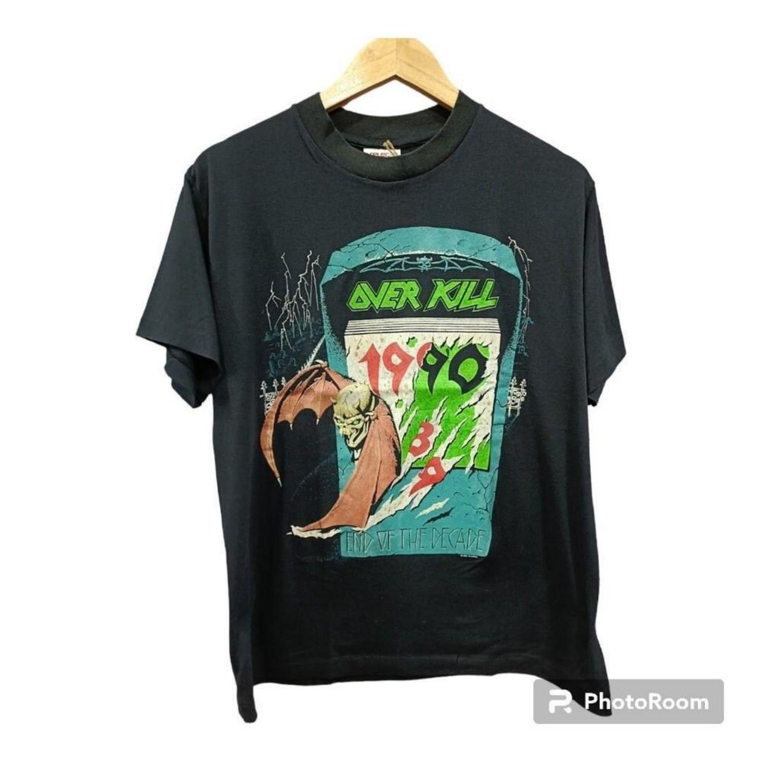 Overkill Rock Tour Short Sleeve Black Vintage Shirt Unisex T-Shirt S чёрный