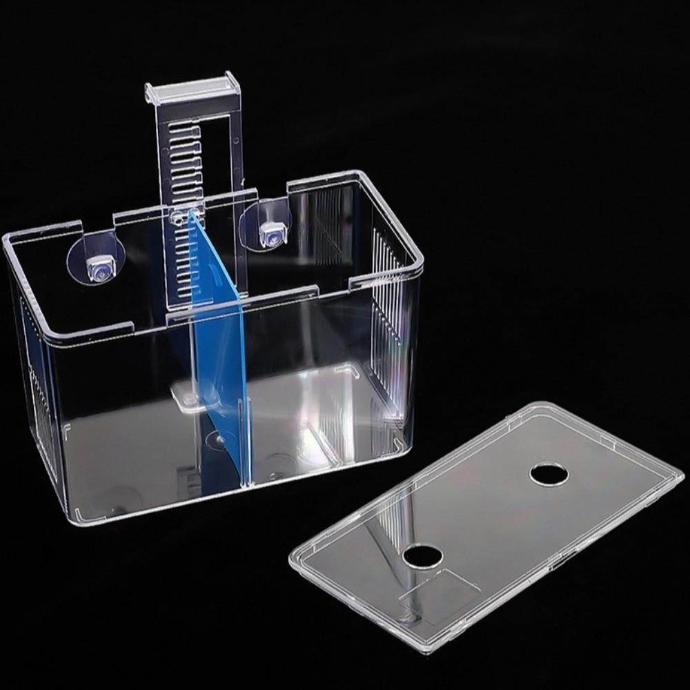 Highly Transparent Fish Breeding Box Acrylic Suspension Aquarium Isolation Box Double Layer Hatching Incubator Guppies Breeding