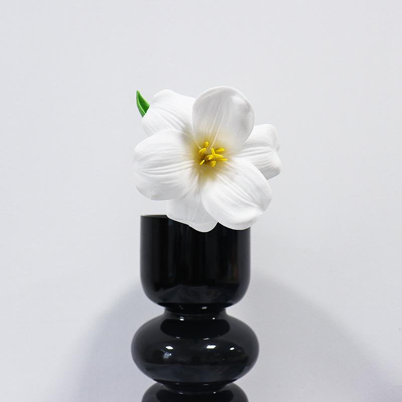40cm Smiling Brownie Tulip Simulation Flower Wedding Bouquet Fake Tulip Interior Decoration PU Simulation Tulip