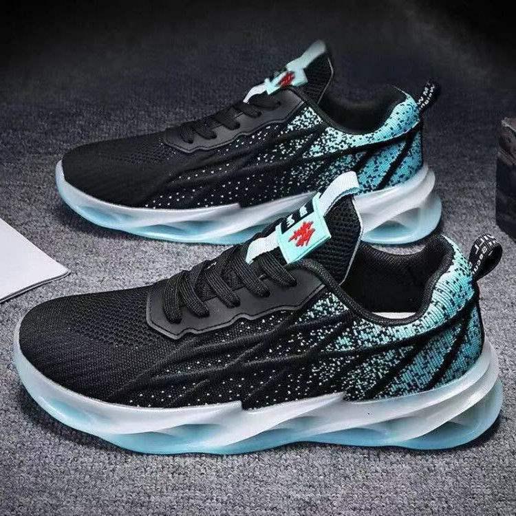 2025 Summer Korean Odor-Resistant Flyknit Men's Shock-Absorbing Breathable Sports Shoes