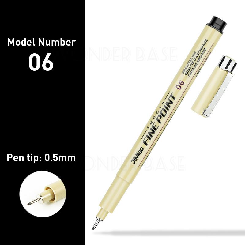 12 Nibs Pigment Liner Micron Ink Marker Pen for Manga Draw Sketching Needle Pen Hook Line Pen Sketch Stationery Set Art Supplies