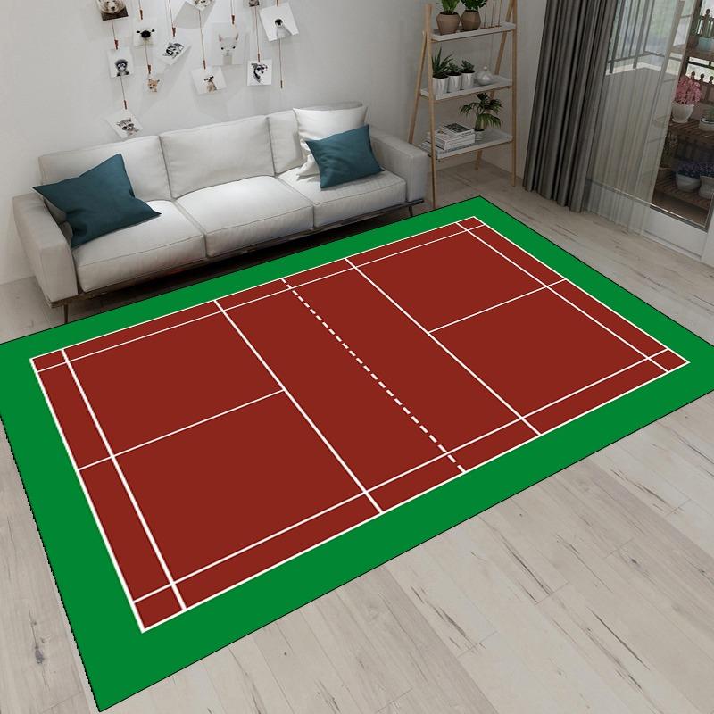 Sports Court Style Area Rug Collection Tennis Court Pattern Floor Mat For Game Room Sports Enthusiast Home Decor 40x60CM