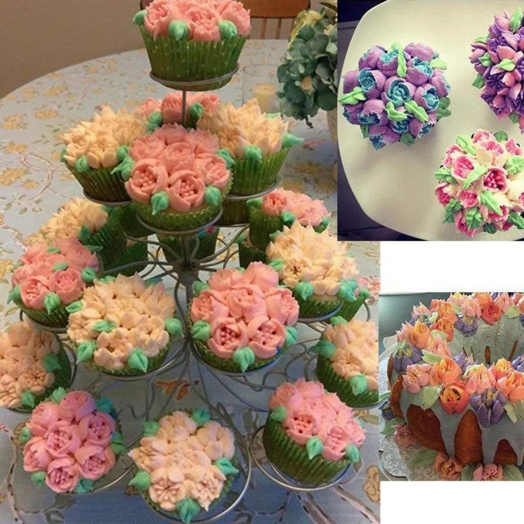 Premium 7 - Piece Russian Piping Nozzles Set - Seamless Stainless Steel Cake Decorating Nozzles Kit For Baking Supplies