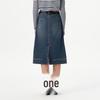 Broadcast BDS3BD3183B59 Women's Retro Mid-Length Denim Skirt