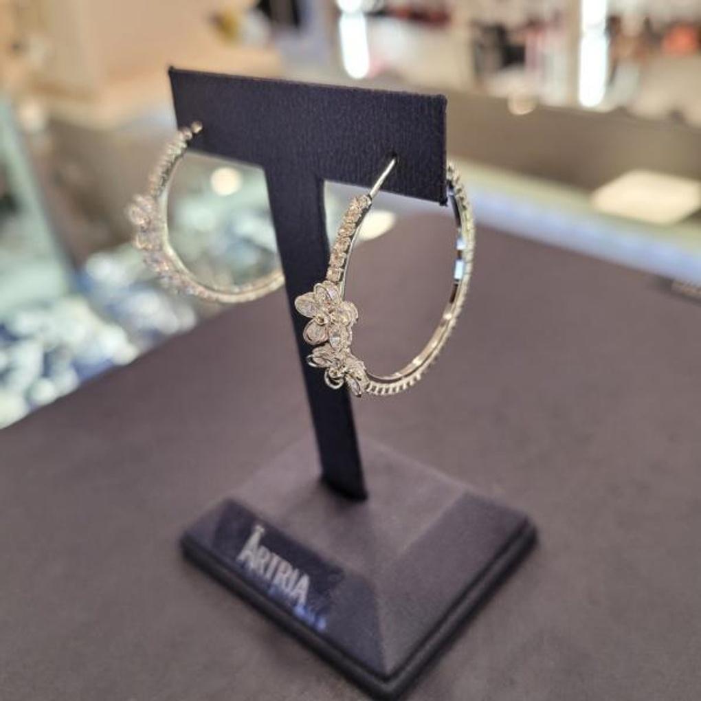 ARTRIA Flower Point Cubic Ring E Earrings CHAERET0001WHF