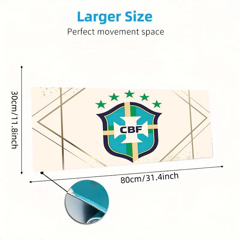 Brazil National Football Team2 Print Cushion Non-slip Laptop Tablet Big Mousepad XXL Mat Mini PC Playmat With Lock edge