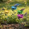 Weather Resistant Bird Bath Stake Flower Shape Bee Watering Station  Yard Decoration