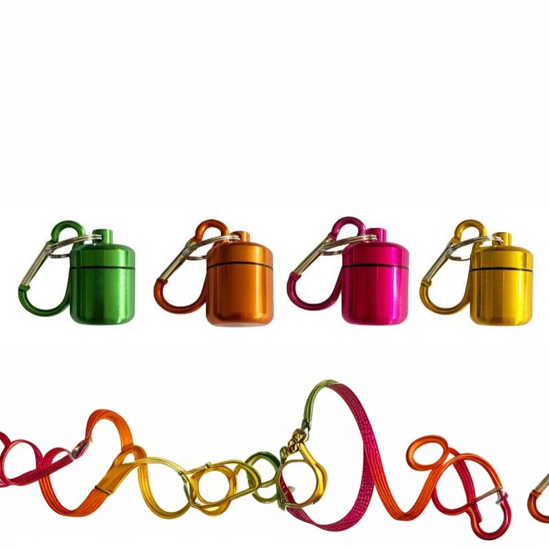 Portable Mini Pill Case Keychain Box Waterproof Travel Container Bottle With Keyring For Medicine Ear Plug Jewelry