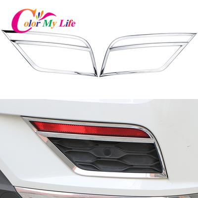 ABS Chrome Back Tail Rear Fog Light Lamp Cover Trim Sticker Parts for Volkswagen VW T-ROC TROC 2018 -