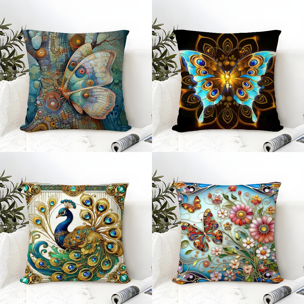 Beautiful Scenery, Elegant Natural Prints Pillow Case Linen Pillow Case Sofa Home Decor Cushion Cover Cushion Cove