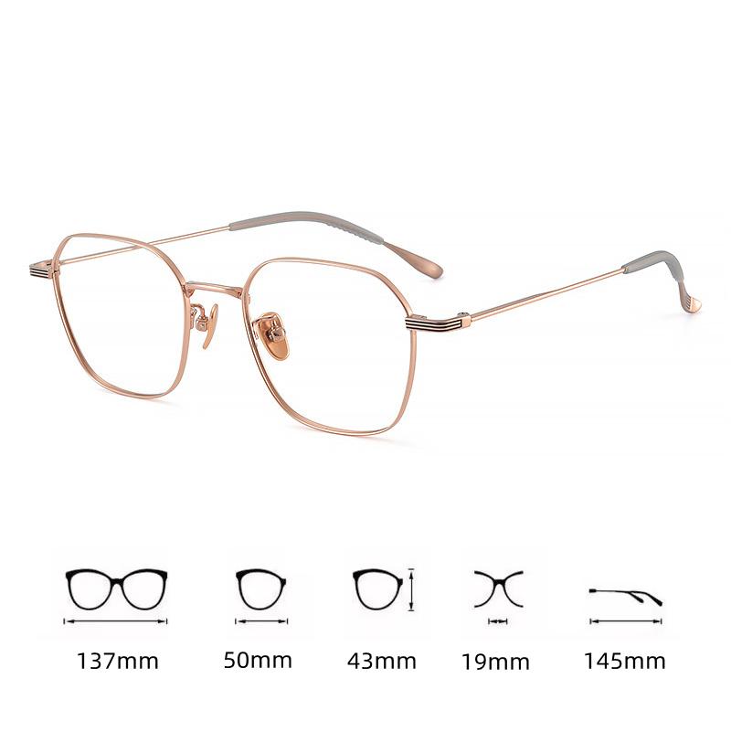 Japanese Korean Series Titanium Glasses Frame Ultra-Light Retro Women'S Glasses Frame Square Anti Blue Ray Computer Eyeglasses